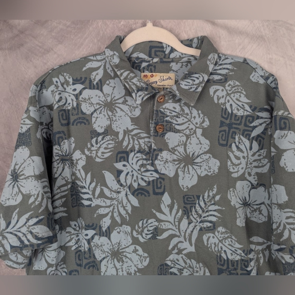Crazy Shirts Hawaiian Polo XL Tropical Print - Picture 3 of 9